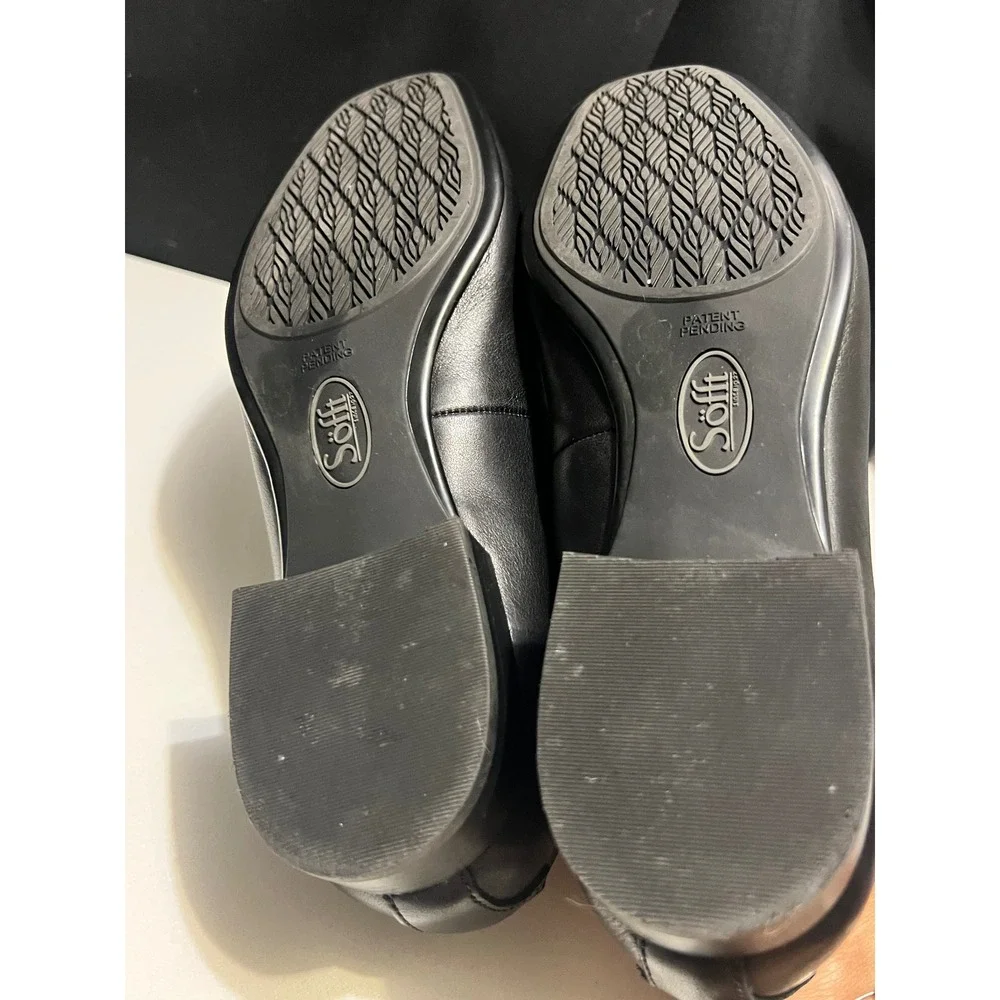 Sofft Black Leather Loafers Womens Size‎ 8 Comfort Slip On Work Dress Shoes